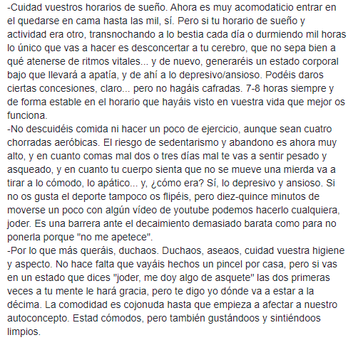 duende_lew's tweet photo. Os dejo esta reflexión como psicólogo que dejé ayer en mi FB. Sobre lo rápido que nos está abrasando la situación, y consejos de qué NO hacer. Espero que os ayude. https://t.co/SDMo7fqU5G