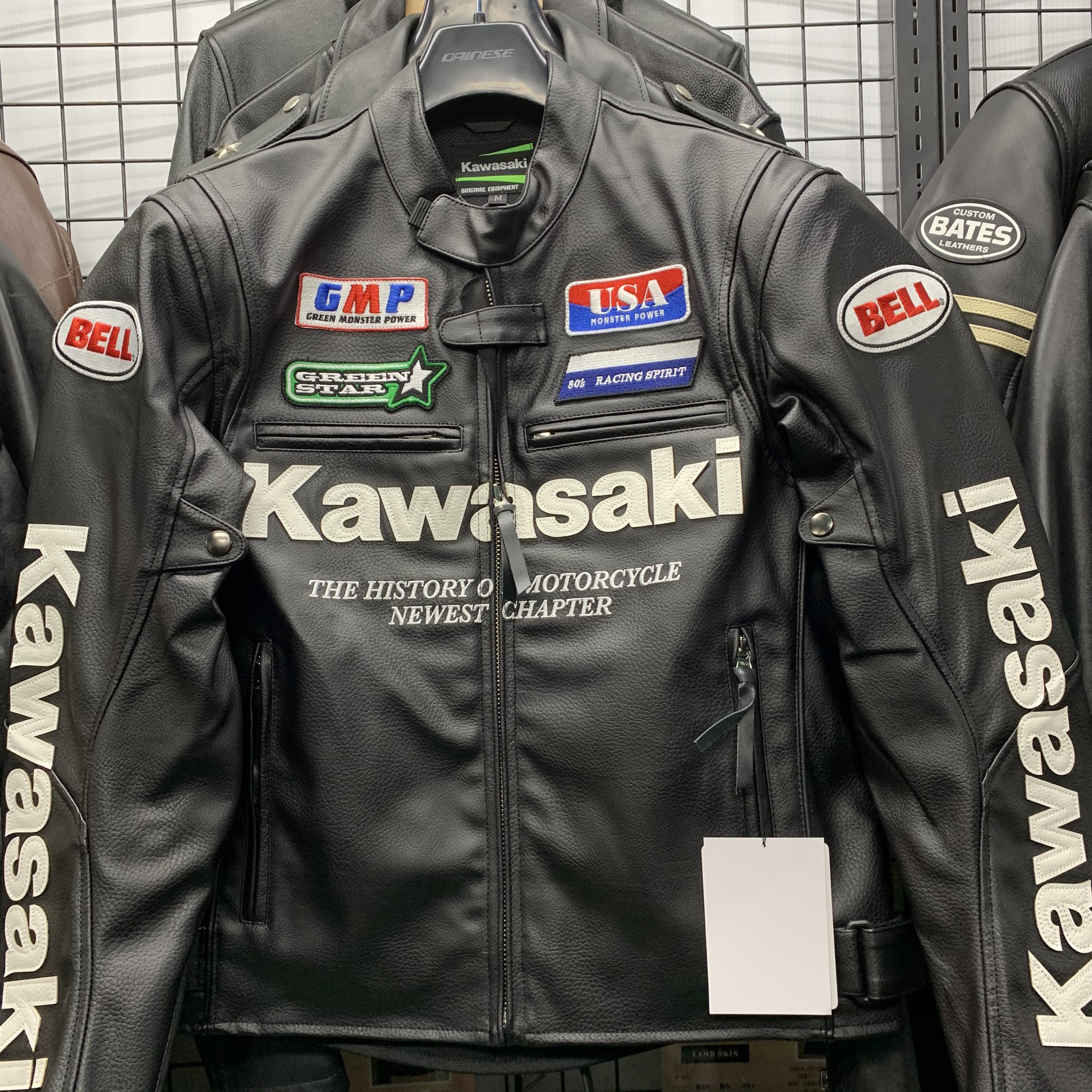 世界の kawasaki バイクウエア ベイツ Kawasaki 革ジャン 革ジャン