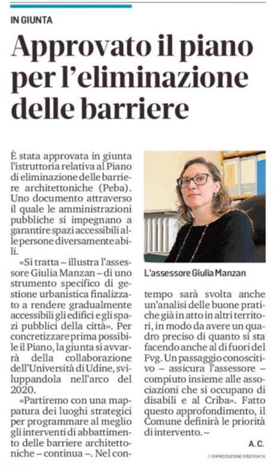 Uno strumento urbanistico indispensabile per rendere la città ‘a misura’ di disabile 👇🏻