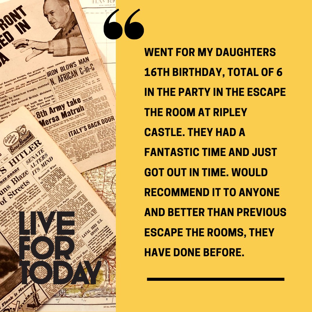 What better way to spend your 16th birthday...

#EscapeRoom #LiveForToday