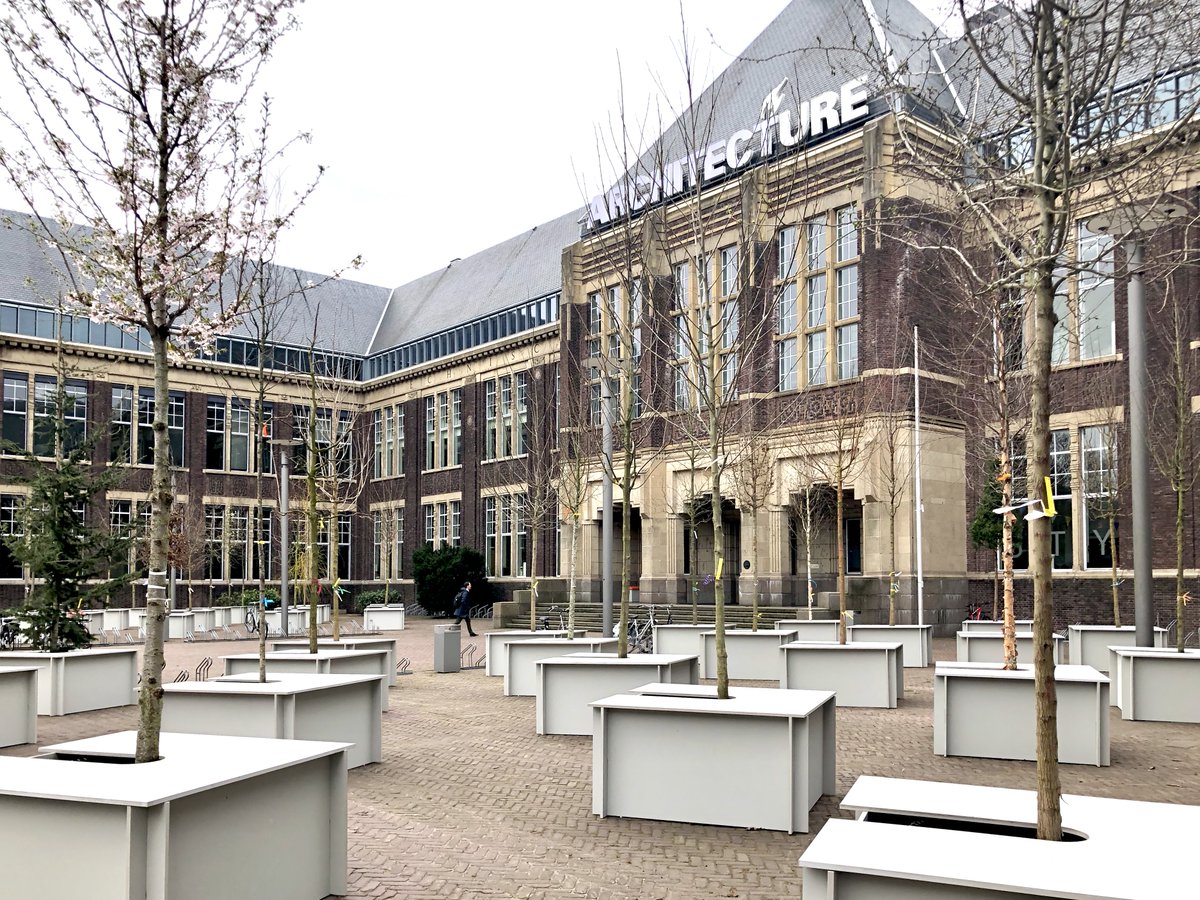 jrtvandervelde's tweet photo. for international followers: our Urban Climate Arboretum is now officially open for research, mitigation and education on tree architecture and urban microclimate @BKTUDelft! Results and impressions the coming three years. #ClimateAction #urbanforestry https://t.co/VHxaQVDw3i