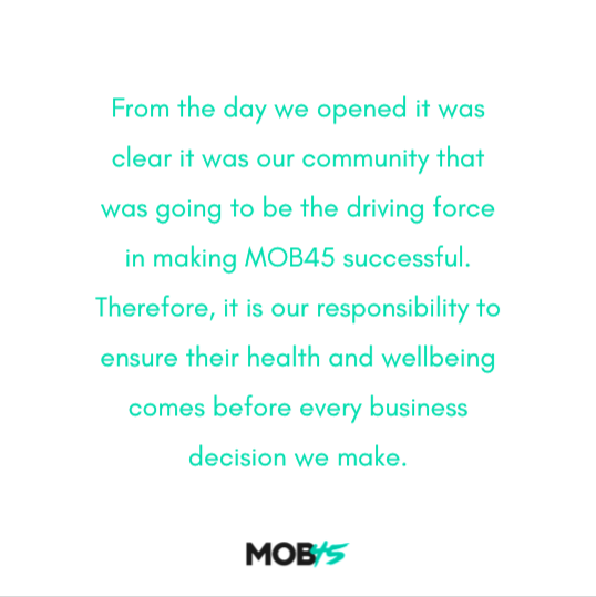 MOB45Official's tweet photo. Truly sad to announce that we have taken the decision to close in light of the current crisis. If you have any questions, please don't hesitate to drop us an email at memberservices@mob45.co.uk. 

Stay well ♥️ https://t.co/F3VY1ZbROU