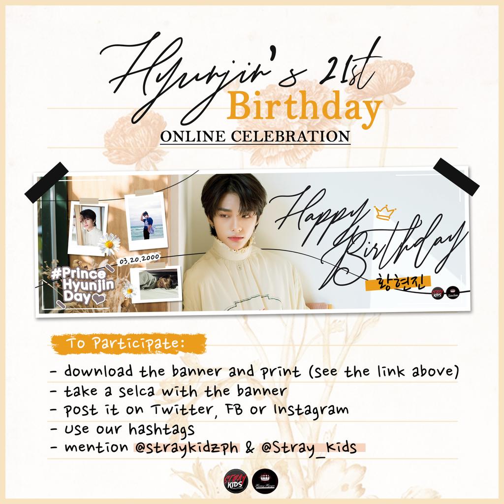 [EVENT] Online Birthday Celebration for Prince Hyunjin ❤ Stay can download the banner through this link: tinyurl.com/vuvn29w