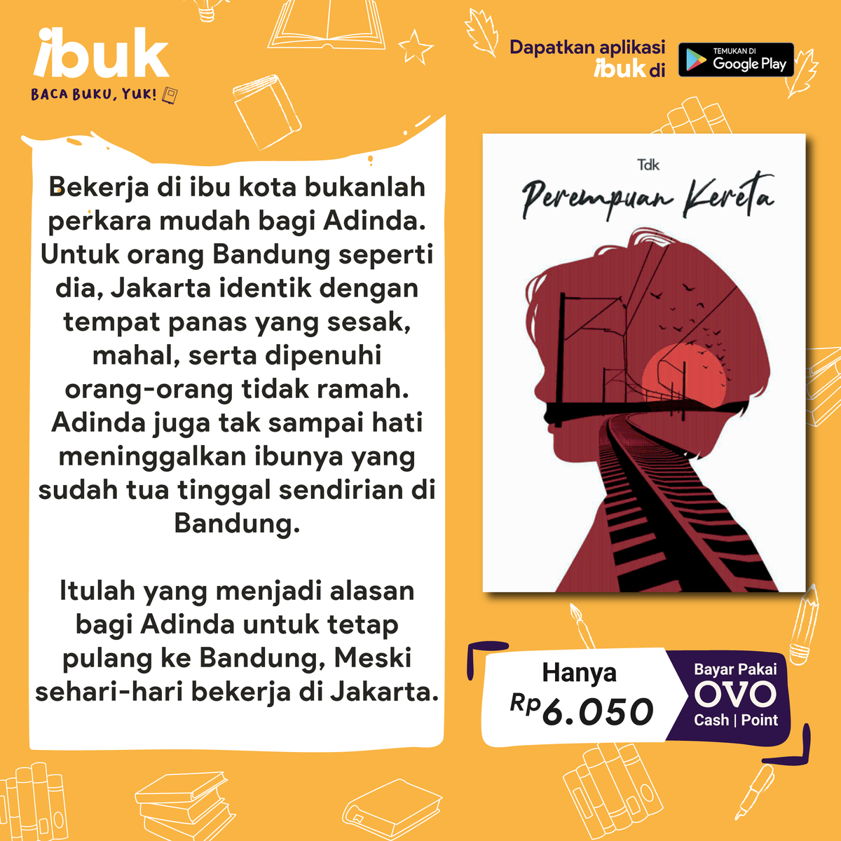 ibuk_id's tweet photo. #KamisRomantis bersama #ibuk
Di Keretalah Adinda bertemu dengan sosok yang membuat perjalanannya menjadi sesuatu yang begitu ditunggu.
Baca selengkapnya dalam π https://t.co/TNmTAwVcr2
#kereta
#wartawan
#bandung
#jakarta https://t.co/2ZizWUGjxt