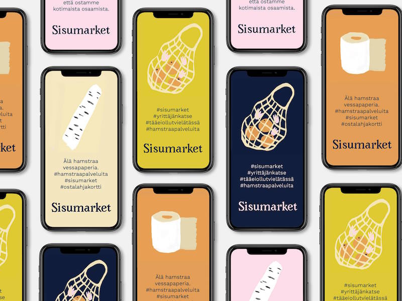 sisumarket's tweet photo. Suomessa on mikroyrittäjiä 180 000. Mutta paikallisia palveluja ei voi hamstrata kuin säilykkeitä, leipää ja vessapaperia, joten kokoamme näiden yrittäjien ja tekijöiden osaamisen yhdelle verkkokauppa-alustalle, siis palveluiden nettikaupaksi. SISUMARKET COMING SOON! #sisumarket https://t.co/aJwVenz9xY