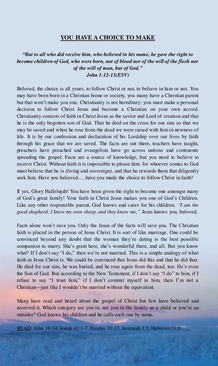 Chempoetry_mw's tweet photo. DAY 4, SHARING 4
.
.
.
.
#That_they_may_be_saved🌍 #World_meet_Jesus #principles_save #Christdaily #wordofgod #soul #choices #decisions https://t.co/nREpUM4ds7