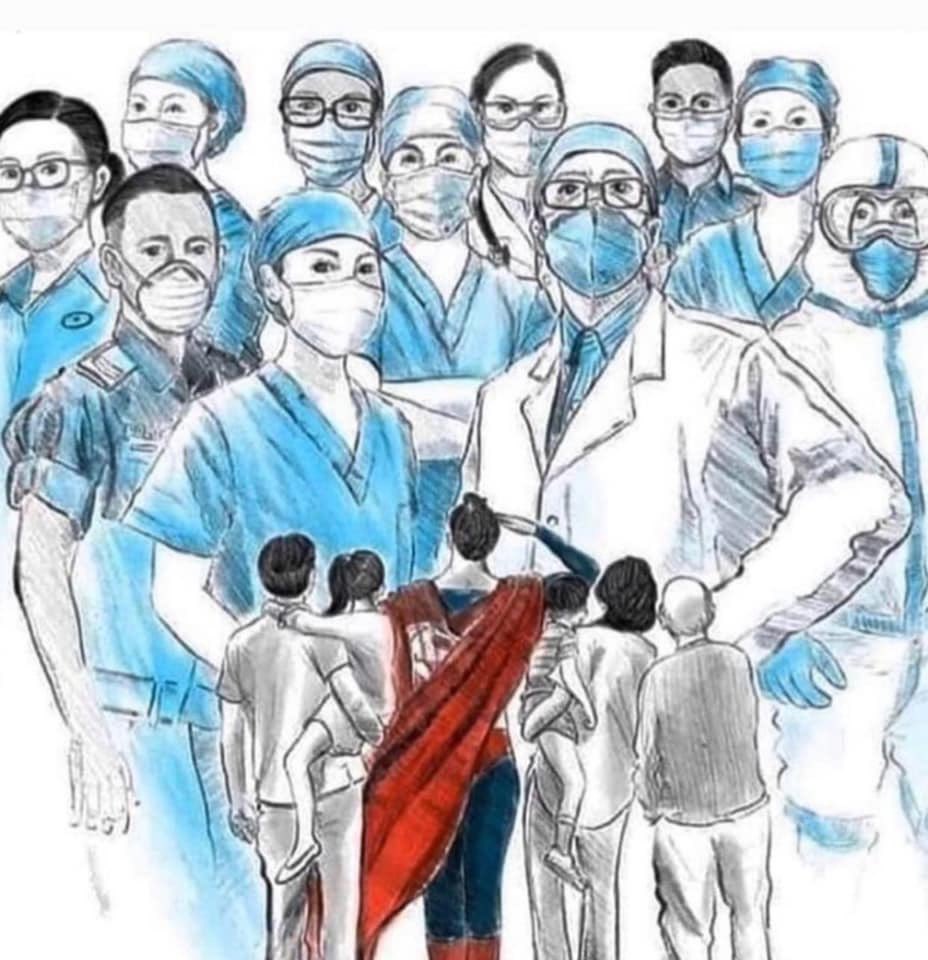 Heroes don’t wear capes...they wear scrubs and PPE! Much love to our amazing staff taking care of our patients! <a href="/nyphospital/">NewYork-Presbyterian</a> <a href="/shaunesmithesq/">Shaun Smith</a> @WillieMManzano