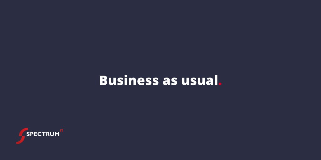 Spectrum_IT's tweet image. We would like to reassure our clients and candidates that we have put processes in place to continue to support you remotely amidst the current concerns around the #Coronavirus.

Please bear with us. Thank you. #BusinessAsUsual