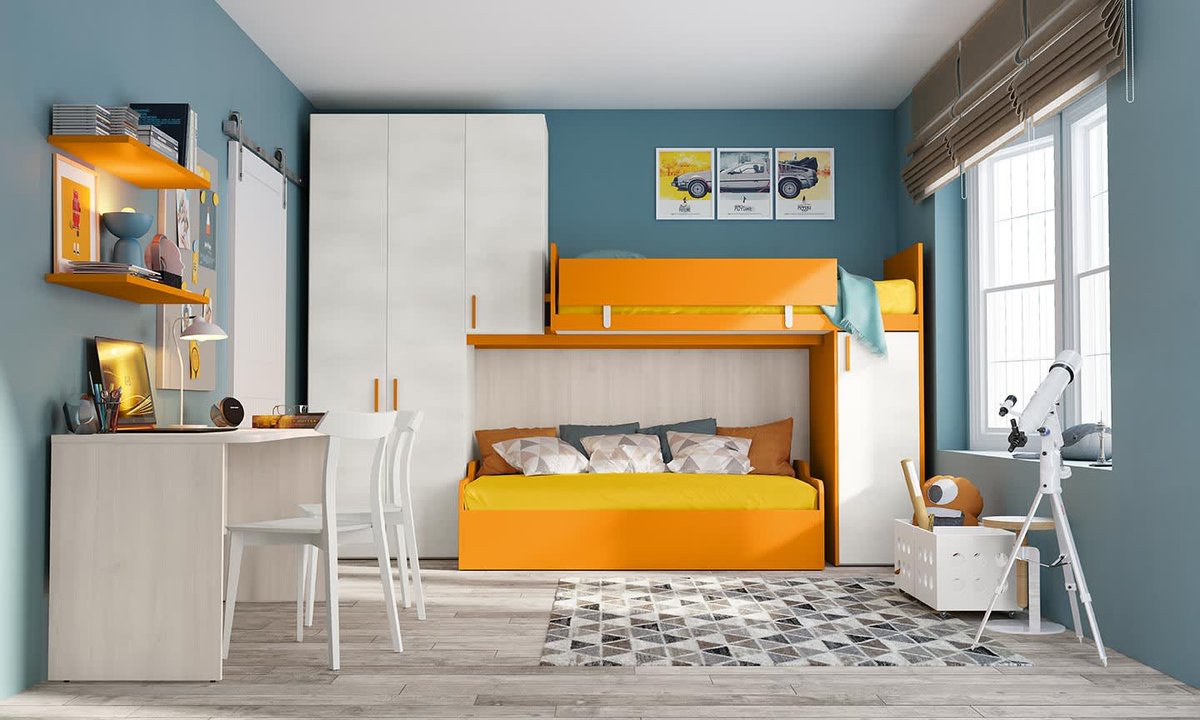 Colourful and Space Saving Children’s Bedrooms by Colombini Casa 😍 #italianfurniture #italiandesign #bedroom #bedroomdesign #artisaninteriors #cardiff