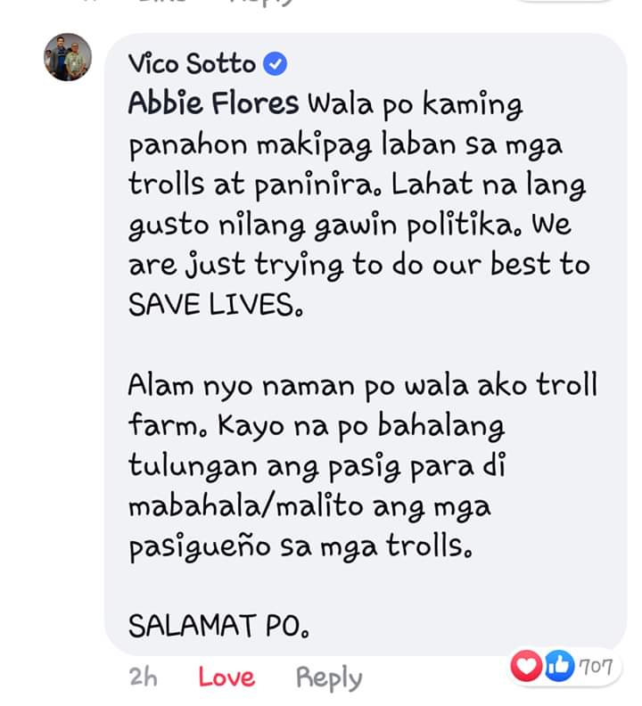 duncmattjames's tweet photo. @cnnphilippines Yes and walang panahon si mayor vico @VicoSotto sa mga trolls #YesToMochaUsonBlogShutdown #ResignMocha #MochaResign https://t.co/3uSbaTowsV