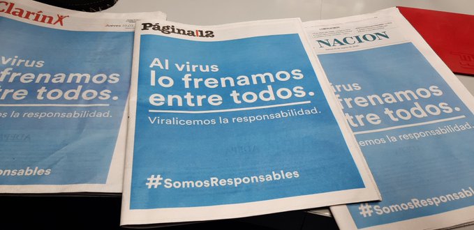 La única forma de que Clarín y La Nación aporten algo positivo en esta crisis sería que hoy, además de las tapas comunes a todos los diarios, el resto de sus páginas viniese en blanco.
