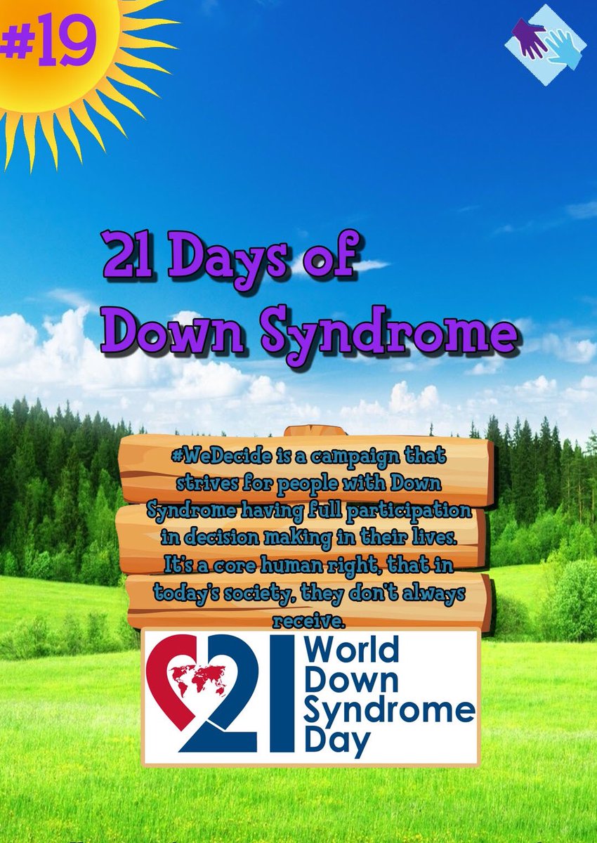 SyndromeTy's tweet photo. Day 19! Read more on how you can be involved at https://t.co/fXMEZdi0bp #21DaysofDownSyndrome https://t.co/AHEOrXijlo