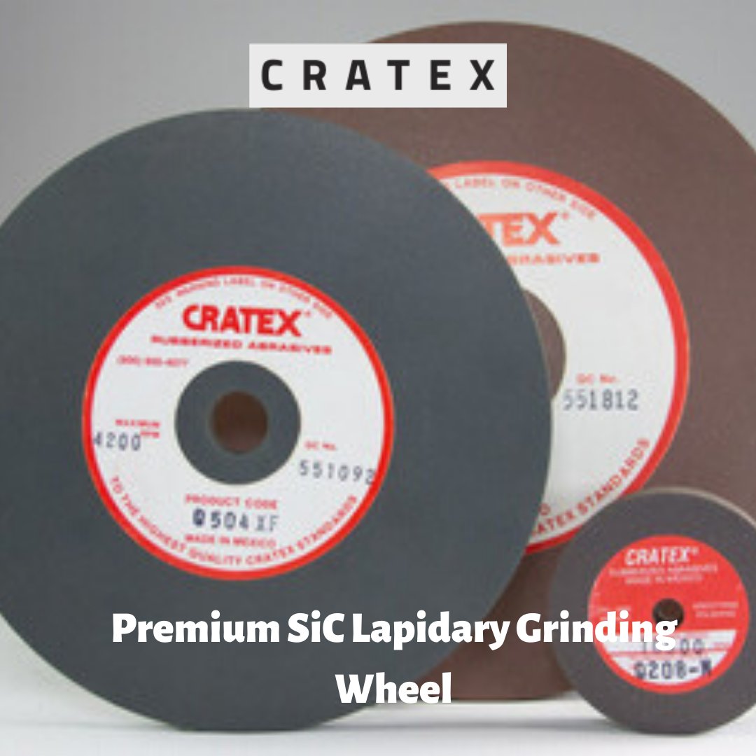 CRATEX - Premium SiC Lapidary Grinding Wheel. Made from purest silicon carbide bonded with premium grade oil-resistant chemical rubber, CRATEX large lapidary wheels found application in numerous lapidary techniques! #cratex #grindingwheel #lapidarywheel #lapidary