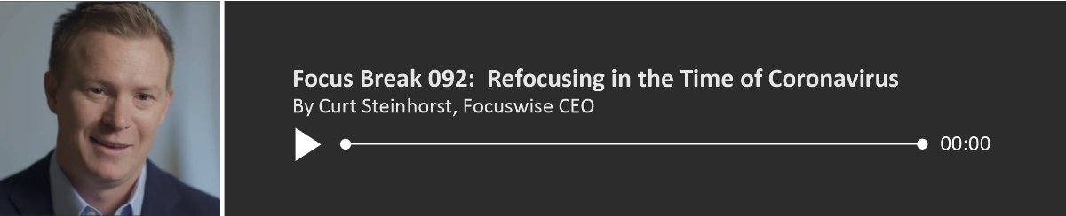 curtsteinhorst's tweet photo. In this Focusbreak, I wanted to share what's on my mind this week — the purpose and process to stay focuswise in uncertain times. We're in this together: https://t.co/ZccKoGXKQH

#focuswise #attention #focusonwhatmatters #focus https://t.co/QRjwd8w73c