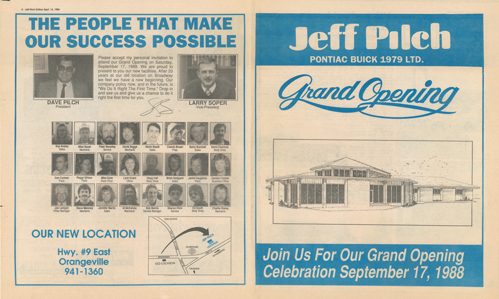 #TBT Check out our old advertisement when Jeff Pilch moved to our current location from Broadway in 1988! Jeff Pilch changed to MacMaster in the early 90s. Do you recognize any familiar faces? Some staff is still with us today!