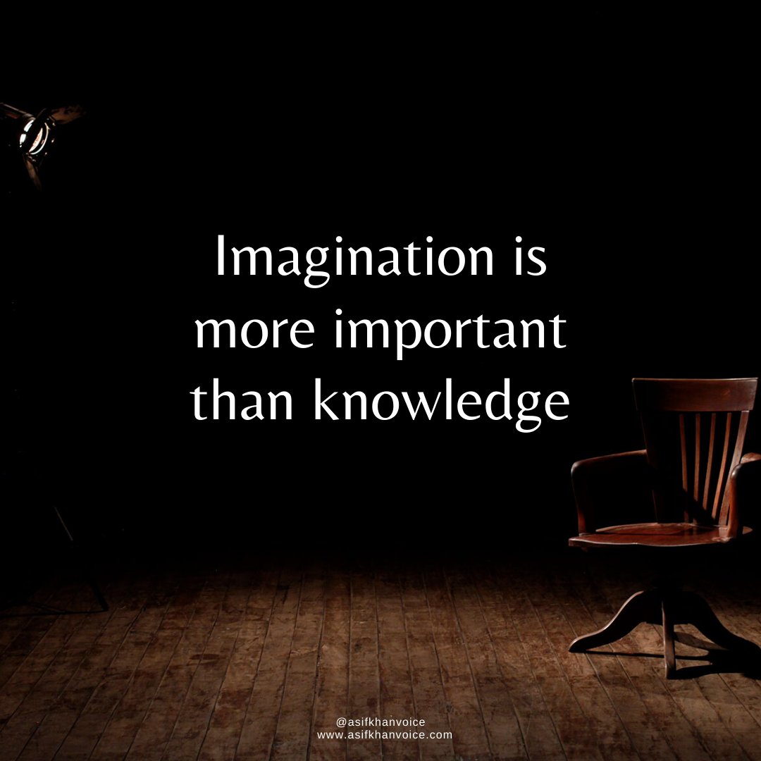 akvoiceover's tweet photo. Imagination is more important than knowledge.
#voiceovers #voiceoverartist #voiceovertalent #asifkhanvoiceovers #voiceoverquote https://t.co/sk4957owXk