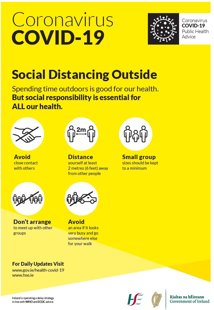 countykerry's tweet photo. Some useful advice and tips from the HSE on social distancing in the outdoors #coronavirus https://t.co/o9vCswT5ur