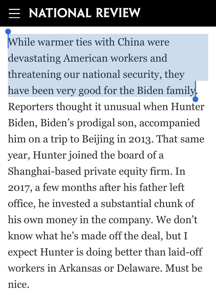 KelvinRanard's tweet photo. @thebradfordfile @PedrosPodium To middle & working class voters,
Will #QuidProQuoJoe negotiate trade deals in our best interests, or continue his legislative history of exporting US jobs, manufacturing & technology to China?
Signed,
Your Children
#MagicWand #ChineseStateBank #NeverBiden #2020Elections https://t.co/CeFyzZtT94