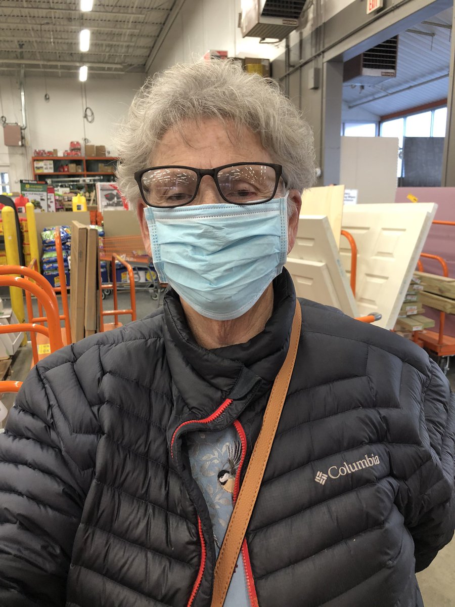 My mom has Alzheimer’s and for the past two weeks I have been her care giver while her  normal care giver recovers from a virus.  Now our outings include a new accessory. Thankful for another day with my momma!
