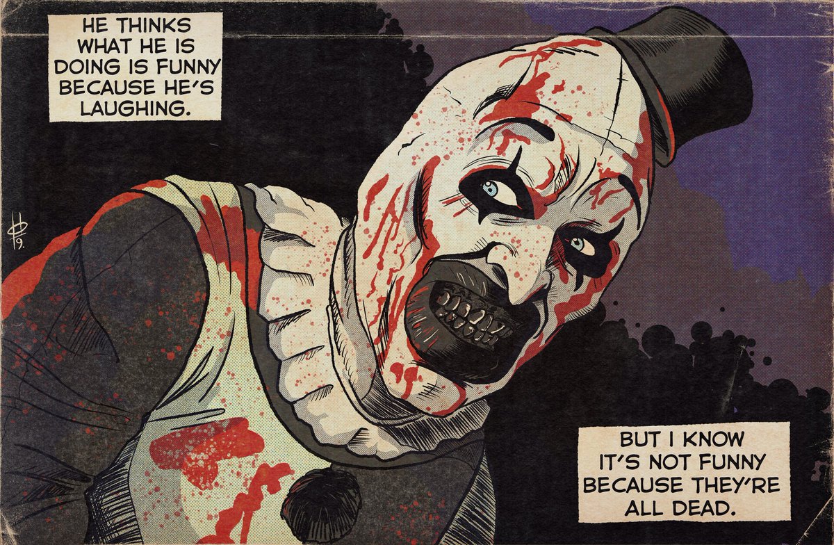 <a href="/1carolinagirl/">🕯️👻Jeanne Loves Horror👻🕯️</a> Thanks Jeanne and have a great #ThrillerThursday.💀

Art the Clown 
by Bob Dahlstrom