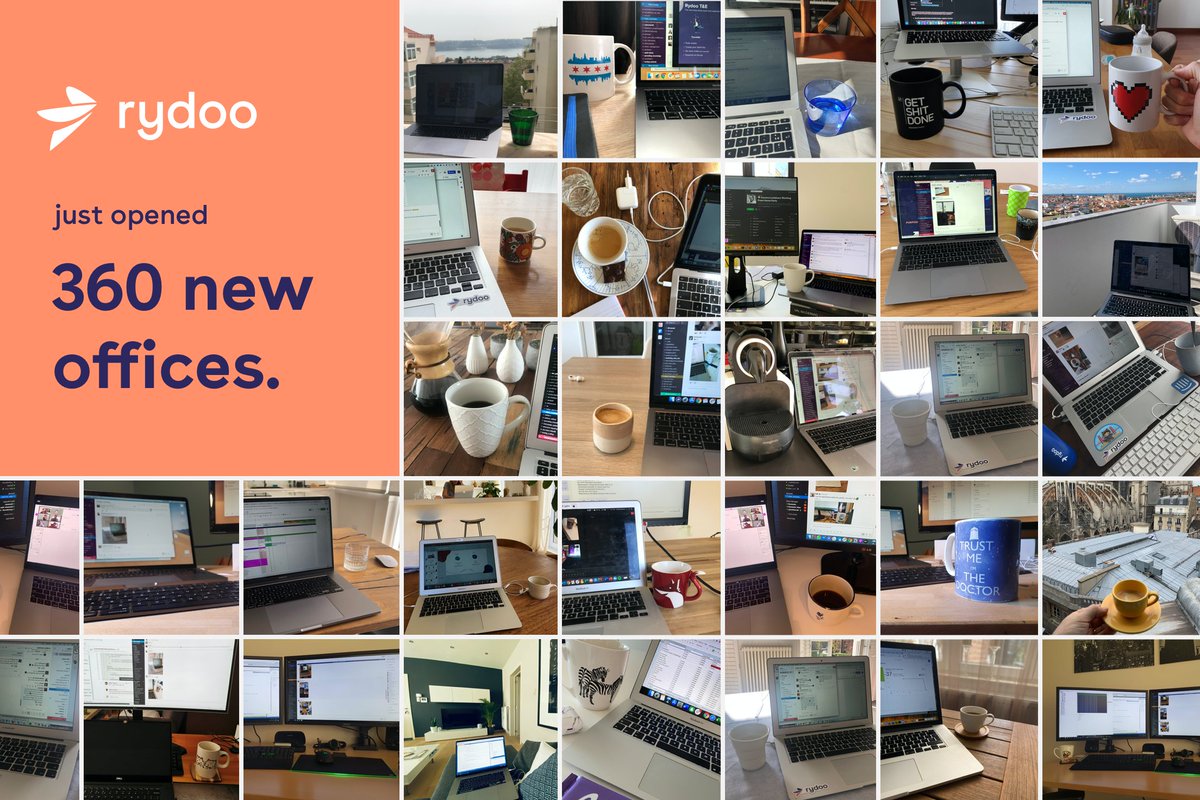 It has been a week since we moved. New address: home office 🏠 We have opened over 360 new hubs in different cities. What changed? Not much, Rydoo is still there for customers, business partners & available for everyone interested in us. Reach out, if you feel like talking. 💬