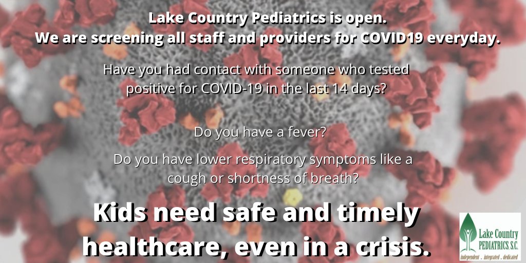 nathanflemingMD's tweet photo. I am diagnosing patients with UTIs, Influenza and Ear Infections.  When it is appropriate, I use telemedicine. But some kids need to be seen in clinic. Our staff and providers are screened everyday. We use PPE with every patient. We don't want kids to get sick from clinic. (1/2) https://t.co/OgiUUNhhoJ