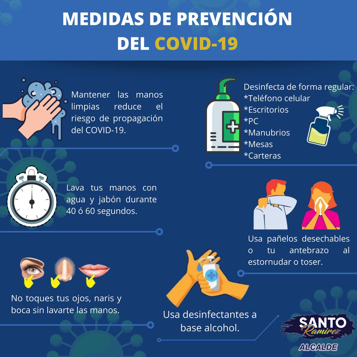 SantoAlcaldeRD's tweet photo. En vista de la situación que estamos viviendo en el país con la propagación del COVID-19, y con la intención de salvaguardar la salud de todos lo banilejos y ciudadanos dominicanos les exhortamos a mantenerse en sus hogares y seguir los pasos de prevención brindados por el MSP. https://t.co/NayKQqOc5Q