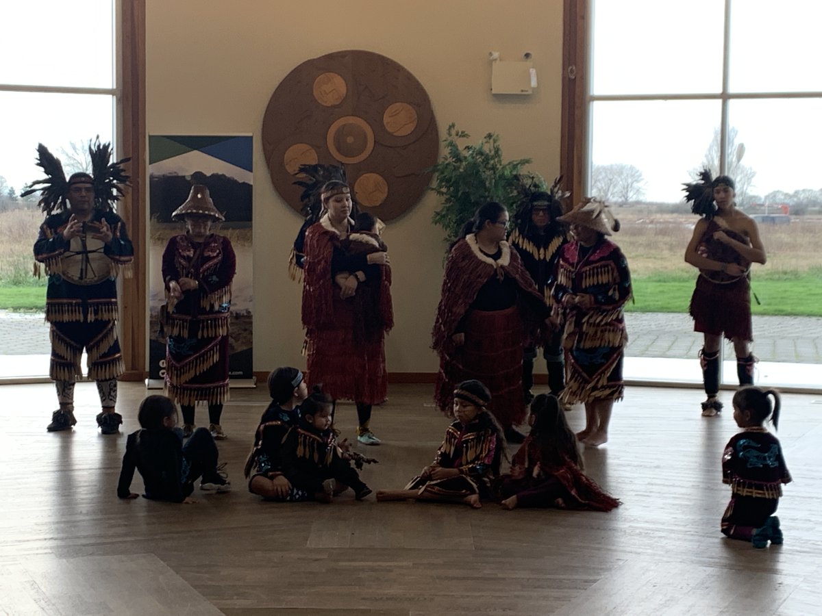 iamc_tmx's tweet photo. The Musqueam Coastal Wolfpack shared history and traditions during a cultural performance for the 46 #IndigenousMonitoring participants to start off the winter training program. @CER_REC @iamc_tmx #BC #7thGeneration https://t.co/ngBp6Cibt7