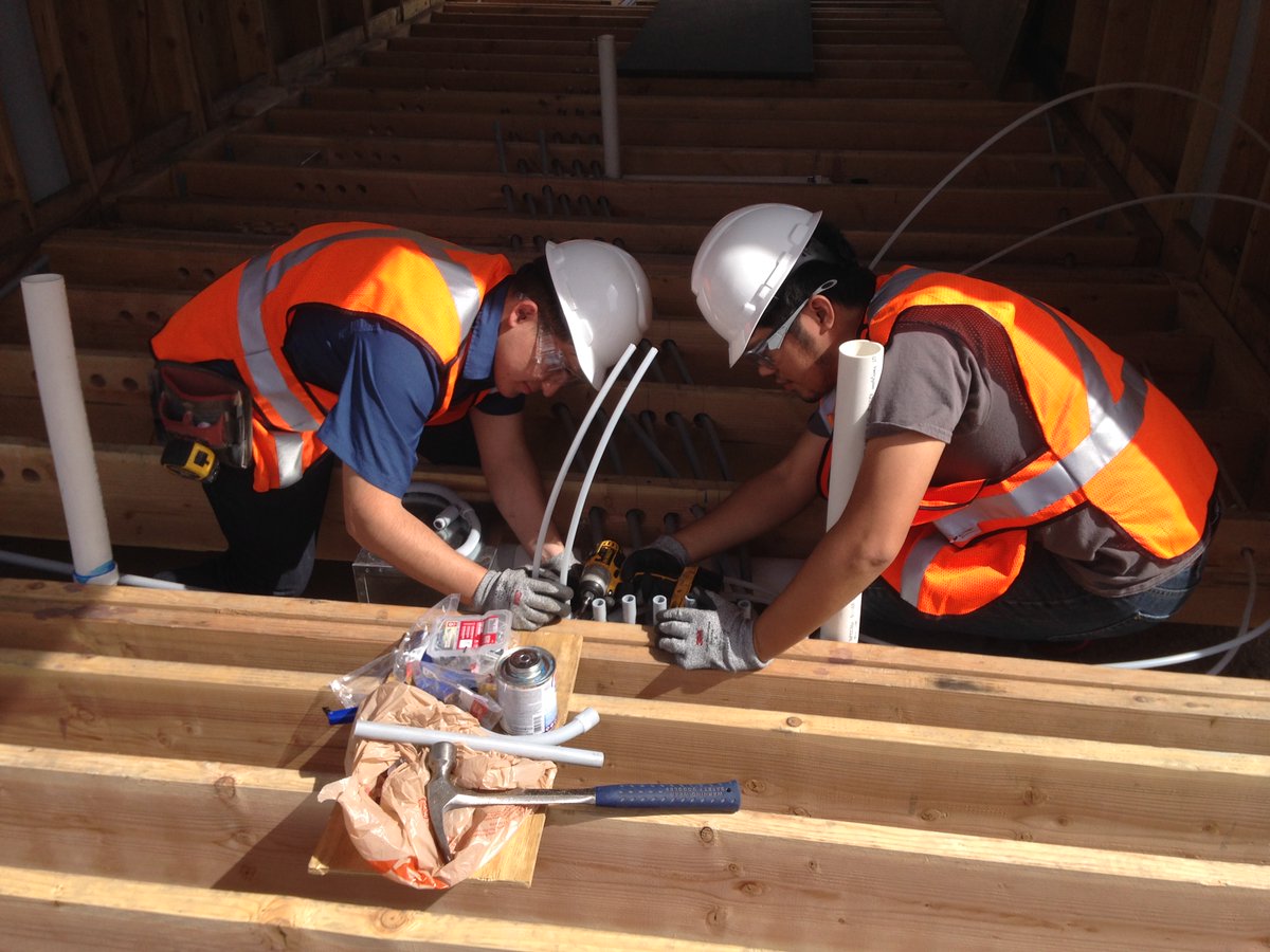 uponor's tweet photo. It's great to see the next generation of engineers and architects embrace smart building strategies and energy-conservations measures such as radiant heating and cooling.
The students of UNLV are working hard on their 2020 Solar Decathalon build. #solardecathalon https://t.co/mLLzi0rUd0