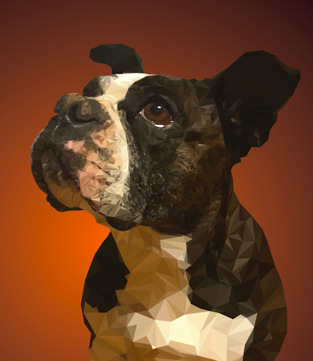 MrHicksArt's tweet photo. As promised, here's the low poly geometric artwork of dogs...and one imposter 😎. Images by Justin Rudisill, Maci James, Brooke Griffin, and LJ Steving #DAPProjectoftheDay https://t.co/WSOiR8VriA