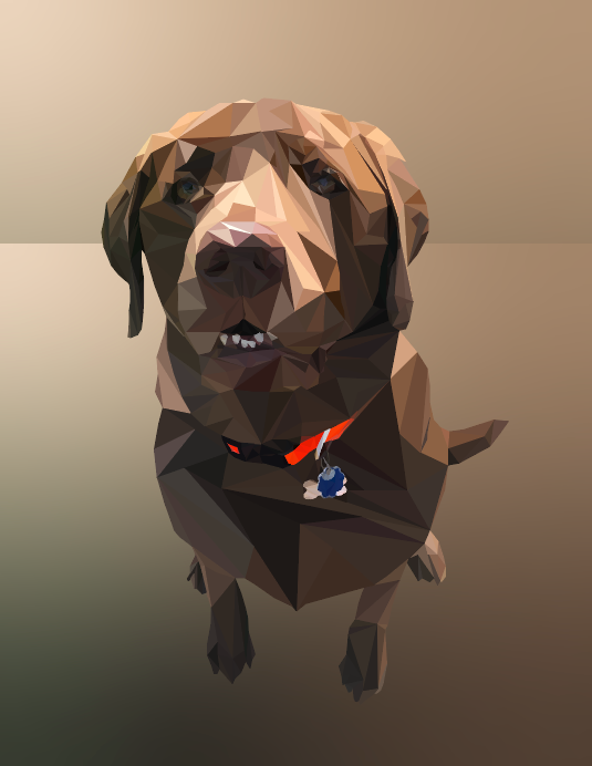 MrHicksArt's tweet photo. As promised, here's the low poly geometric artwork of dogs...and one imposter 😎. Images by Justin Rudisill, Maci James, Brooke Griffin, and LJ Steving #DAPProjectoftheDay https://t.co/WSOiR8VriA