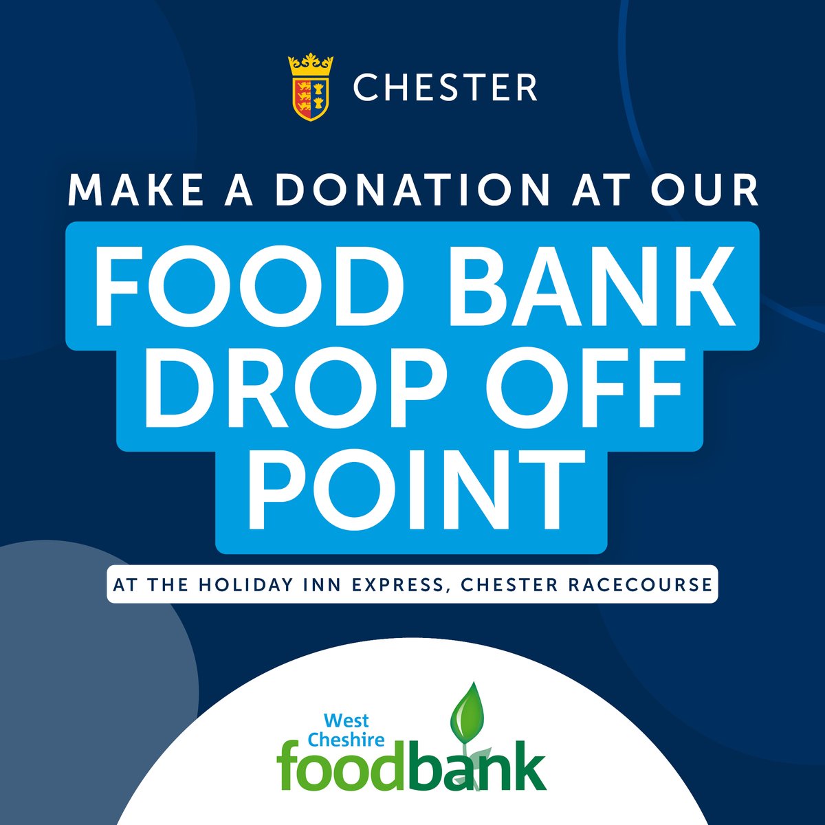 chesterraces (@chesterraces) on Twitter photo Looking for ways to support those in need? Tomorrow we’re launching a Foodbank drop off place at the Holiday Inn Express - Chester Racecourse, to support the vulnerable people in the Borough, in conjunction with
<a href="/WestCheshireFB/">WestCheshireFoodbank</a> Read more> bit.ly/2UosAgV #ChesterTogether Looking for ways to support those in need? Tomorrow we’re launching a Foodbank drop off place at the Holiday Inn Express - Chester Racecourse, to support the vulnerable people in the Borough, in conjunction with
<a href="/WestCheshireFB/">WestCheshireFoodbank</a> Read more> bit.ly/2UosAgV #ChesterTogether