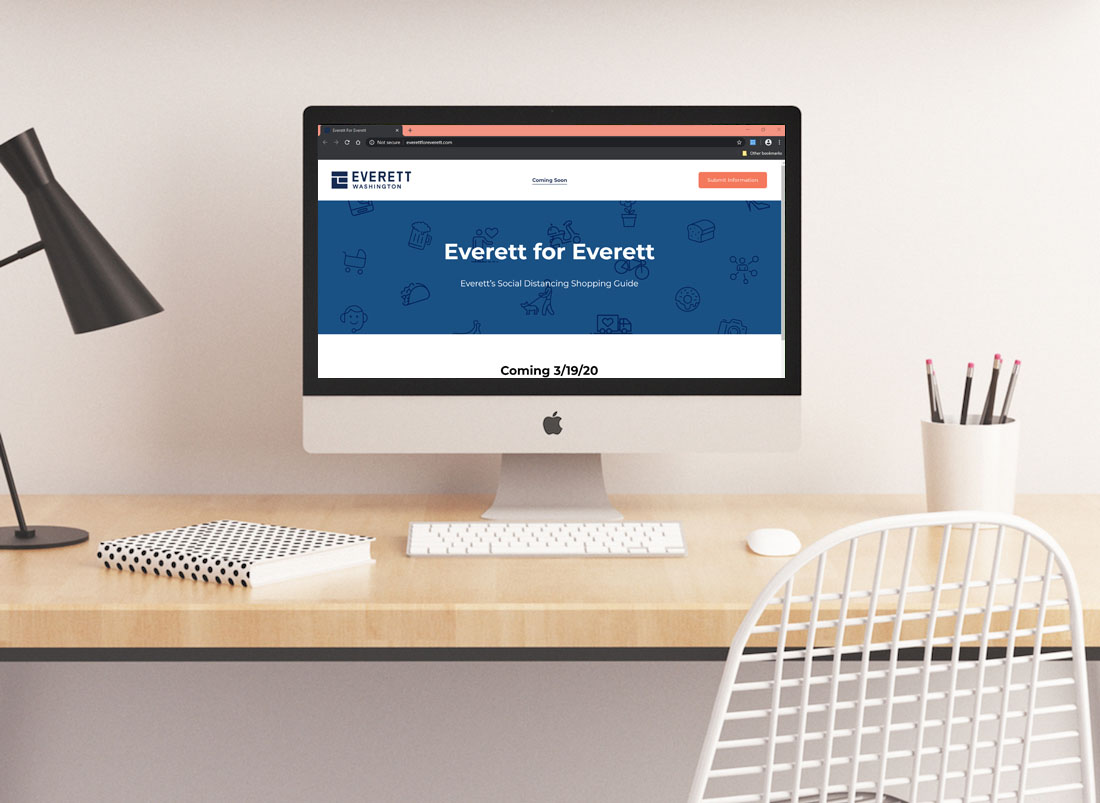 EverettCity's tweet image. EverettforEverett.com is now live! In partnership with the Downtown Everett Association, the City developed the website to help support Everett businesses that are providing customers a safe #socialdistancing option for purchasing goods and services. Check it out!