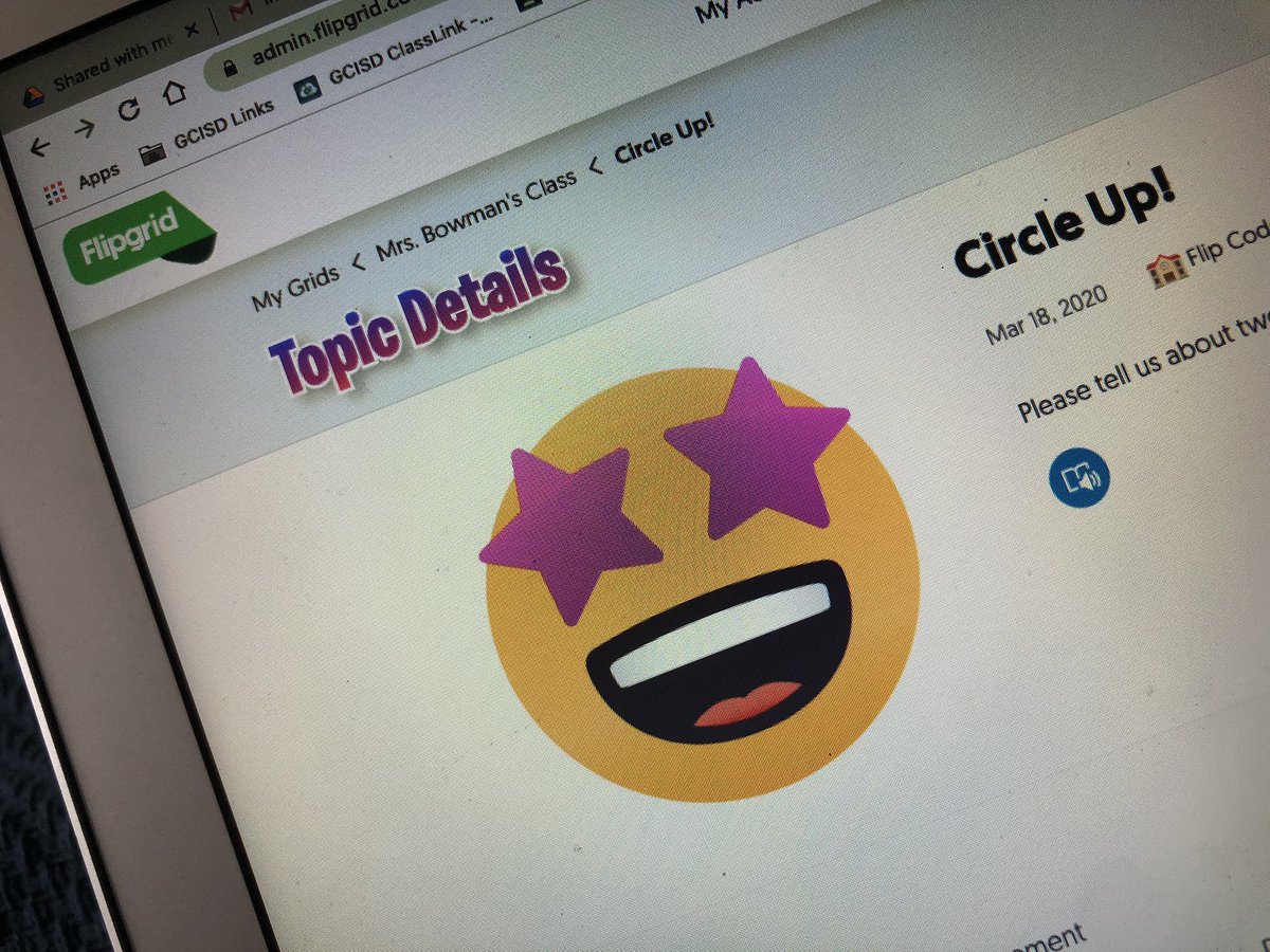 Keeping up with each other via @Flipgrid <a href="/CESCowboys/">Colleyville Elementary School</a> @CESShimmick #WeAreGCISD