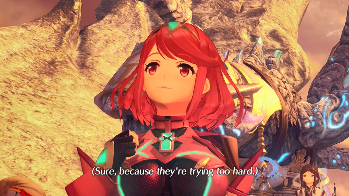 The duality of Homura and Hikari is super important but it also gives us quirky moments like these.  #Xenoblade2