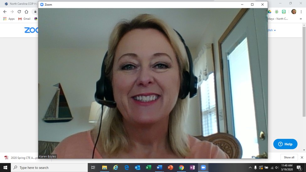 Our first Virtual CDC Meeting. We may be working from home, but we are continuing to strive to provide the best CTE Programs as possible for our students. #HickorySchools #CTEforNC #AdaptingToChange