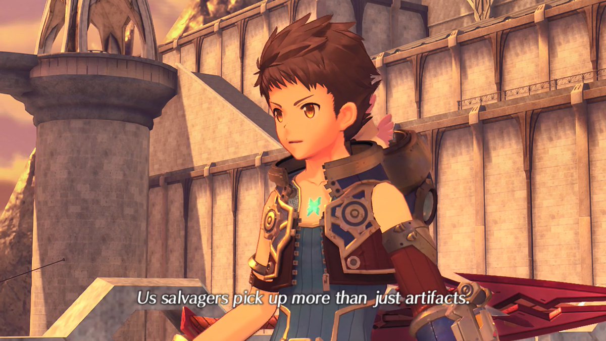 This is easily one of my favorite Rex moments because it really nails how he's a lot more aware than he acts. He realizes that the world moves on more than just ideals and happy thoughts, and while he has a goal in mind he's really just blindly moving forward.  #Xenoblade2