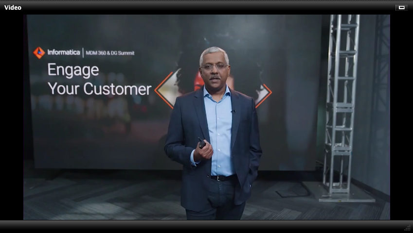 DCorrigan's tweet photo. #MDMSummit @sureshmenon00 is talking about #masterdata and how to use it to better engage your customer. Very topical right now as engaging the customer intelligently is so necessary right now.  #CustomerExperience #CX https://t.co/SMqHVlzmn3