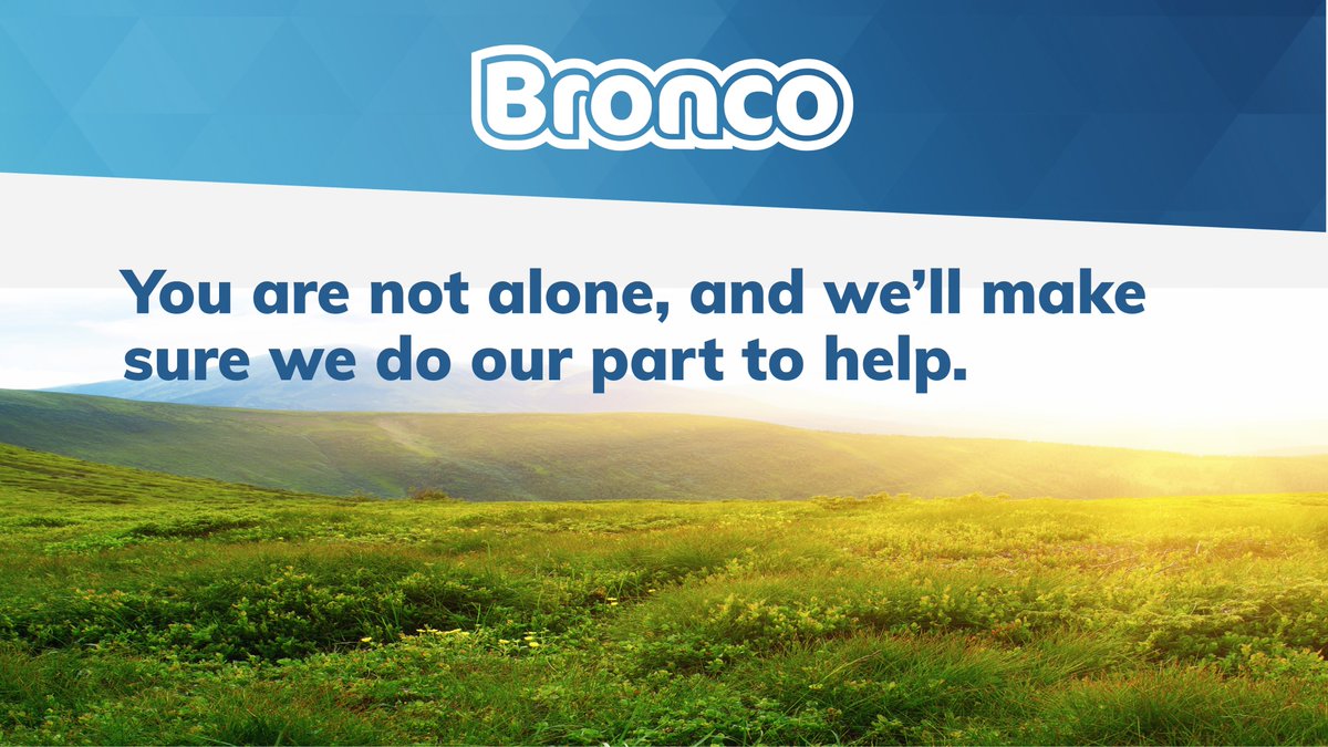 Bronco's tweet image. You are not alone, and we’ll make sure we do our part to help. 
#TheresAlwaysASolution!

bronco.co.uk/our-ideas/were…