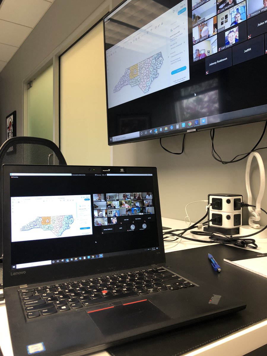 nsimpson518's tweet photo. Thanks to the power of technology, COVID-19 can’t stop @TheBigI_NC Board of Directors from holding its regular meeting. #virtualmeetings #workingforourmembers #fromMurphytoManteo https://t.co/oqFyHrQZaL