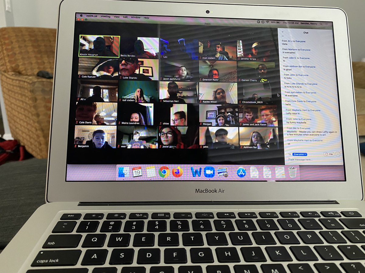 MrsBendes's tweet photo. What a great morning! @MrsHoughan5th and I were able to video chat with 40 of our 60 students today! We heard about what they’ve been up to, read a picture book together, and saw many pets! #community #newnormal https://t.co/Kpd3bLrmpt