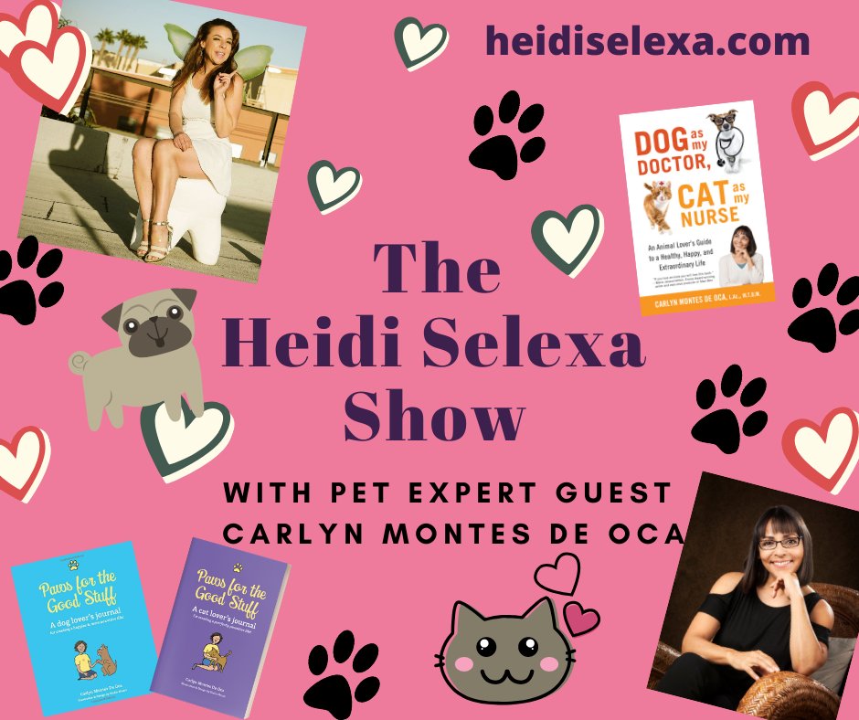 heidiselexa's tweet photo. Today live at 11am Animal-Human Health Expert Carlyn Montes De Oca (https://t.co/ICoJ5AVRBE) How our pets can help us during these worrisome times. https://t.co/fNJcZzKxOV
@carlynmdo #pets #stress #health https://t.co/LVKE1IuNnC