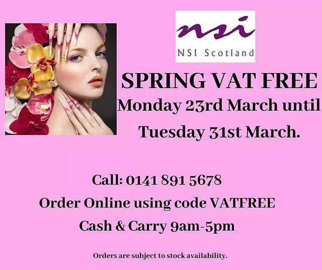 In light of the current situation and in line with NSI UK Ltd we would like to offer all of our customers a little help 💞
We have decided to bring our VAT FREE event forward and extend it..Our VAT FREE will now start on Monday 23rd March and will run… ift.tt/3d7KjSh