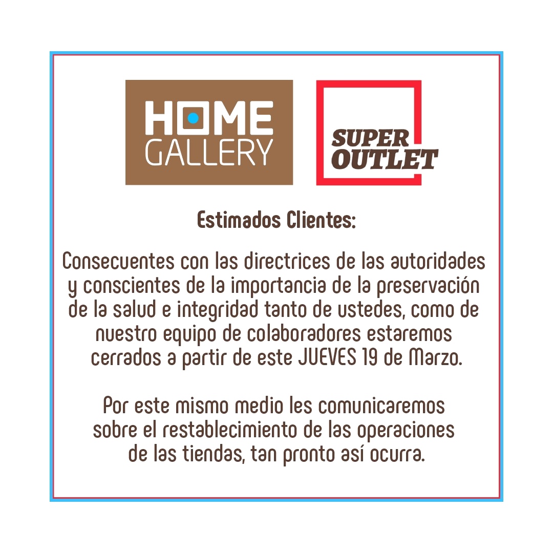 La salud de todos es importante, así que recomendamos mantenerse en casa por los próximos días junto a sus familias. #HomeGallery