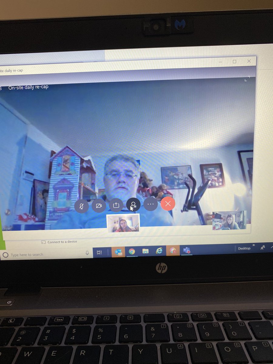 SaraLMarino's tweet photo. #RMS #TeamMeeting with .@Webex this morning and a new #TeamMember complete with her own #workstation #TeamLulu ๐
#CoreFromHome #WFH #Coremad #CoreColleague https://t.co/HNSh8FNIN5