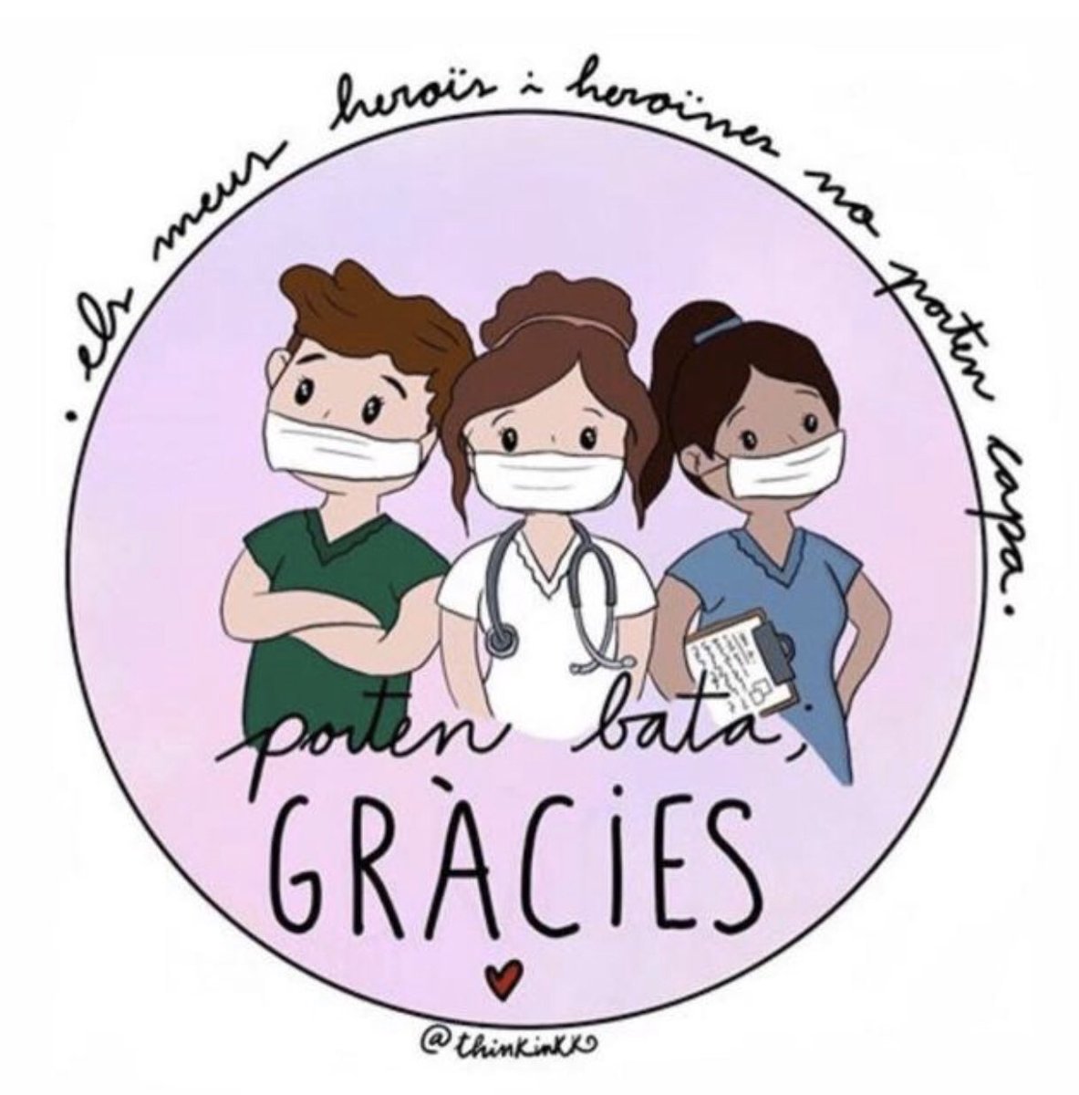 virginiaverdu's tweet photo. Els meus heroïs i heroïnes no porten capa, porten bata #gràcies #personalsanitari #joemquedoacasa https://t.co/2FkP3jOooT