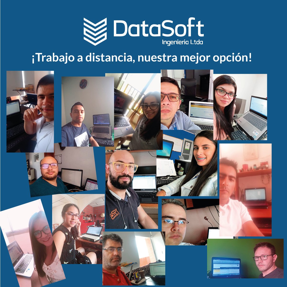 Datasofting's tweet image. Debido a la emergencia mundial relacionada con el virus Covid-19, nos acogemos a la modalidad de trabajo a distancia, con el fin de proteger la salud de nuestros colaboradores y sus familiares. 

#QuédateEnCasa