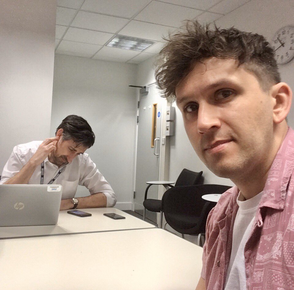 The @bbcrb breakfast show morning meeting. Usually a full room. Today it’s me, <a href="/RJPradio/">Richard Purvis</a> and via the magic of technology - <a href="/theemmabritton/">Emma Britton</a>, <a href="/Laledge/">Nicki Ledgard</a>, <a href="/SimsonPete/">Pete Simson</a>, <a href="/deanjpoolman/">Dean Poolman</a> &amp; <a href="/jenniesmith219/">Jennie Smith</a>. Keep listening to local radio folks, we’re here to help during these #COVID19 times!