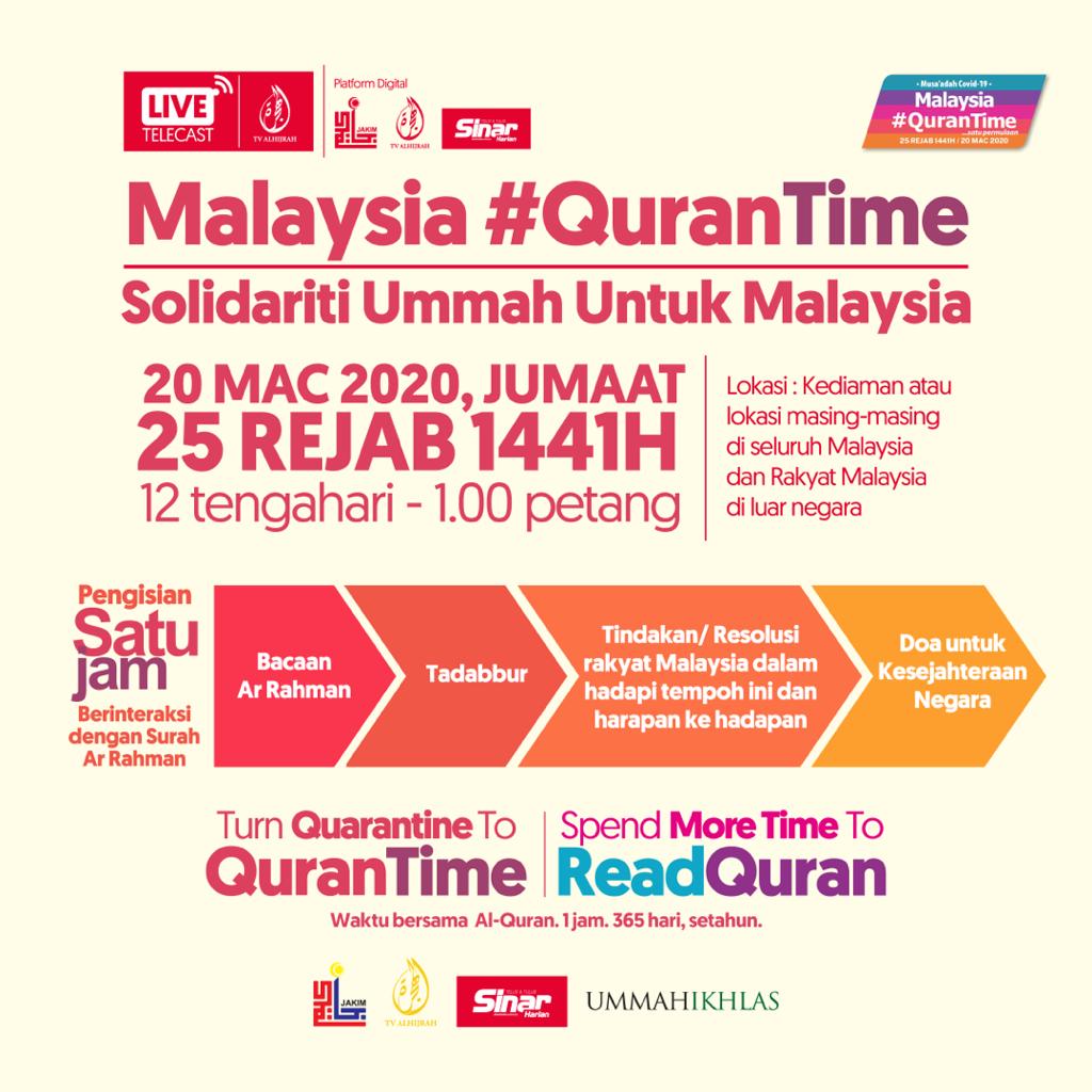 Sinaronline On Twitter Jangan Lupa Sertai Solidariti Malaysia Qurantime Quarantine Tarikh 20 Mac 2020 Hari Jumaat Masa 12 Tengah Hari 1 Petang Surah Ar Rahman Siaran Live Dari Tv Alhijrah