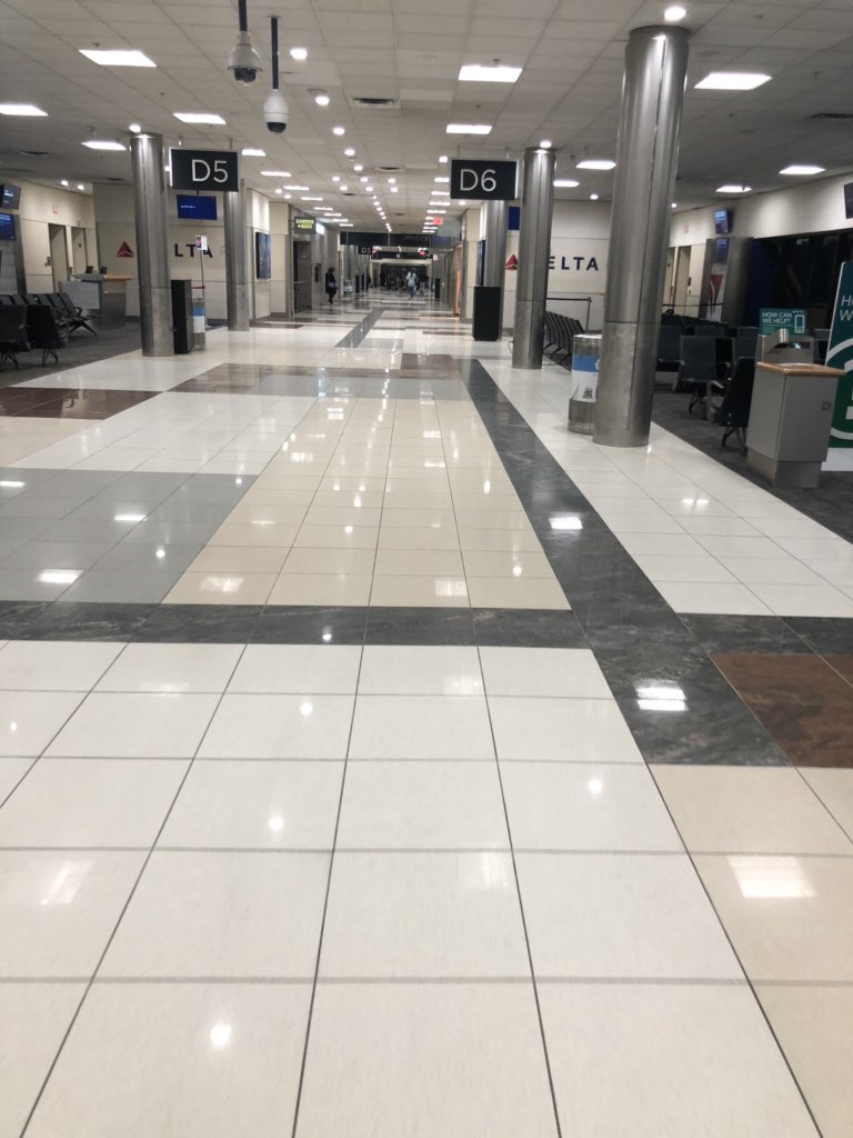 Early flight from ATL to get back to NJ work some hospital shifts...eerily empty terminals.  People are definitely heeding the warnings.  😷  Stay safe friends!